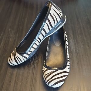 Cole Haan Nike Air Zebra Print Ballet Flats